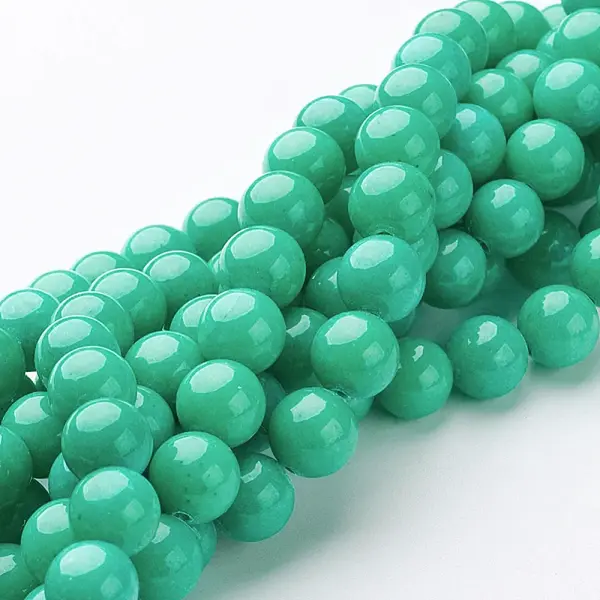 Natural Mashan Jade Round Beads Strands