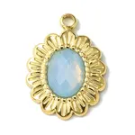 Ion Plating(IP) Real 14K Gold Plated 304 Stainless Steel with Glass Pendant