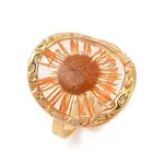 Flat Round Ion Plating(IP) 304 Stainless Steel Open Cuff Rings for Women