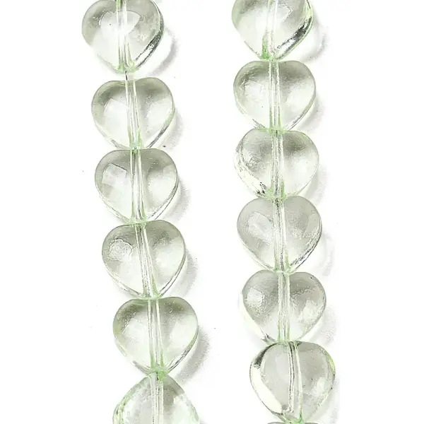 Baking Paint Transparent Glass Beads Strands