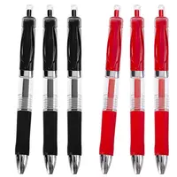 6Pcs 2 Colors Plastic Press Roller Ball Pens