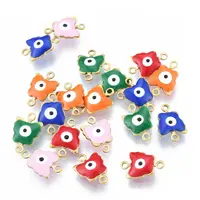 304 Stainless Steel Enamel Connector Charms