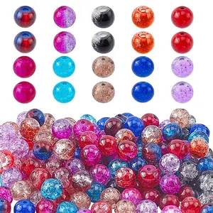 Transparent Crackle Glass Beads