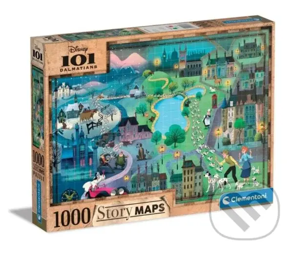 Disney mapa 101 Dalmatinů - puzzle z kategorie Disney