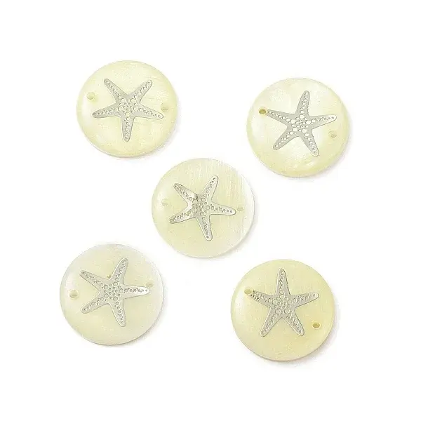 Natural Freshwater Shell Connector Charms