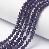 Opaque Solid Color Glass Beads Strands