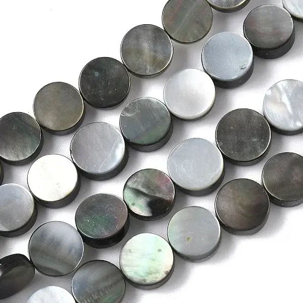 Natural Black Lip Shell Beads Strands