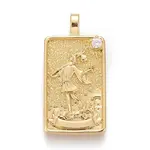 Brass Micro Pave Clear Cubic Zirconia Pendants