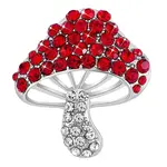 Cubic Zirconia Mushroom Brooch