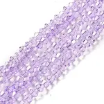 Transparent Electroplate Glass Beads Strands