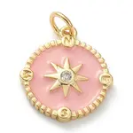 Brass Micro Pave Cubic Zirconia Pendants