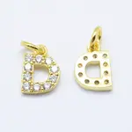 Brass Micro Pave Grade AAA Cubic Zirconia Charms