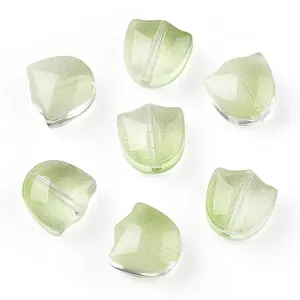 Spray Painted Transparent Glass Beads