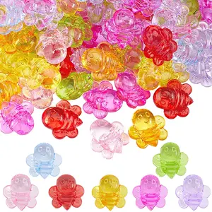 80pcsTransparent Acrylic Beads