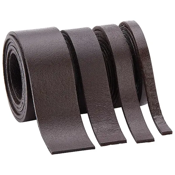 4Pcs 4 Styles Flat Leather Jewelry Cord