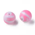 Opaque Striped Acrylic Beads