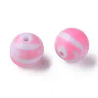 Opaque Striped Acrylic Beads