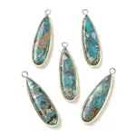 Dyed Synthetic Imperial Jasper Pendants