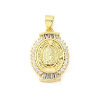 Brass Micro Pave Cubic Zirconia Pendants