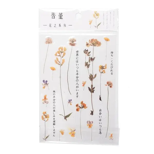 Flower Pattern Waterproof Self Adhesive Hot Stamping Stickers