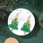 Christmas Tree Handmade Glass Seed Beads Dangle Earrings