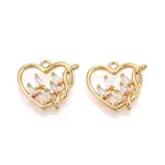 Brass Micro Pave Cubic Zirconia Pendants