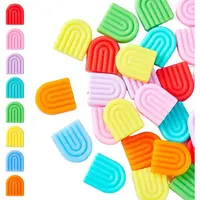 32Pcs 8 Colors Silicone Beads