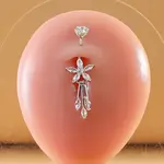 316L Surgical Stainless Steel Micro Pave Clear Cubic Zirconia Belly Rings