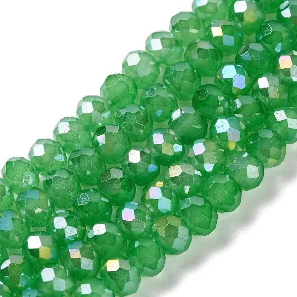 Baking Electroplate Glass Beads Strands