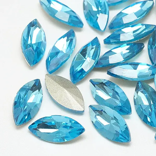 Pointed Back Glass Rhinestone Cabochons