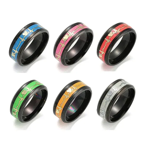 304 Stainless Steel Luminous Finger Rings