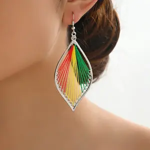 Alloy Leaf Dangle Earrings
