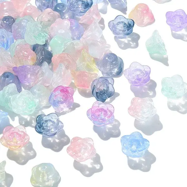100Pcs Gradient Handmade Lampwork Beads