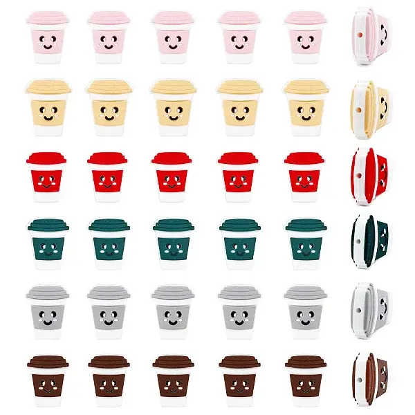 24Pcs 6 Colors Food Grade Eco-Friendly Silicone Beads