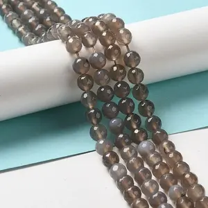 Natural Grey Agate Beads