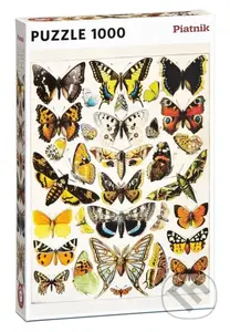Millot: Motýli a můry - puzzle z kategorie Umělecké
