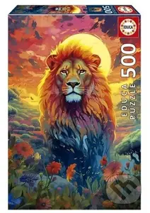 Upřený pohled majestátního lva