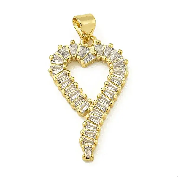 Rack Plating Brass Pave Cubic Zirconia Pendants