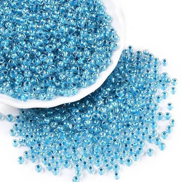 6/0 Transparent Inside Colours Glass Seed Round Beads