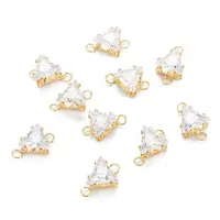 Brass Clear Cubic Zirconia Links