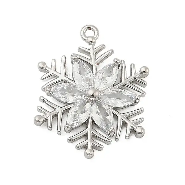 Brass Micro Pave Cubic Zirconia Pendatns