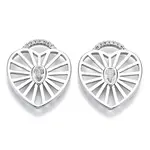 Brass Micro Pave Cubic Clear Zirconia Pendants