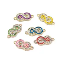 Alloy Crystal Rhinestone Connector Charms