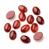 Grade A Natural Red Agate Oval Cabochons