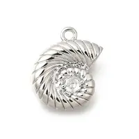 Brass Pave Clear Cubic Zirconia Charms