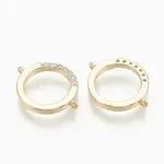 Brass Micro Pave Cubic Zirconia Links