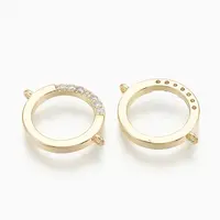 Brass Micro Pave Cubic Zirconia Links