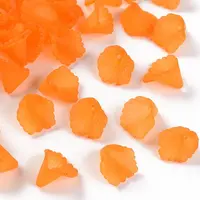 Frosted Acrylic Bead Caps