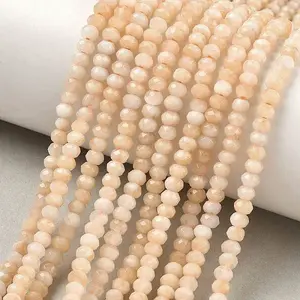 Dyed Natural Malaysia Jade Rondelle Beads Strands