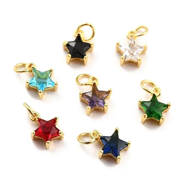 Brass Cubic Zirconia Charms